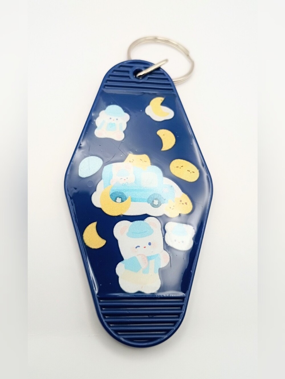Cute Bear Keychain – Blue Kawaii Bear Keyring - Picture 2 of 2